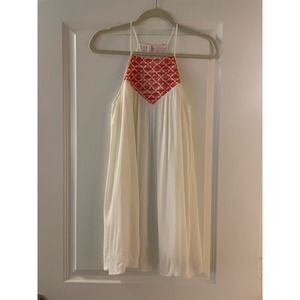 Jack by BB Dakota Embroidered Pink and White Tank mini sundress Size‎ XS
